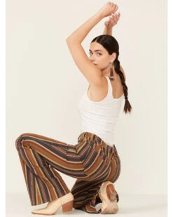 Rock & Roll Denim Women's Multi Striped Stretch High Rise Flare Jeans 6 Rock & Roll Denim Women's Multi Striped Stretch High Rise Flare Jeans -Ariat || Wrangler || FREE PEOPLE Sales Store 2000351471 900 P4