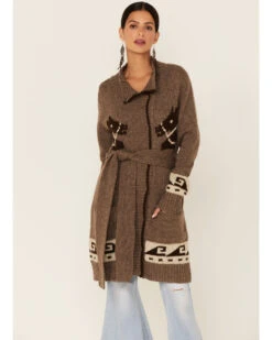 Stetson Women's Horse Motif Belted Knit Wool Blend Cardigan -Ariat || Wrangler || FREE PEOPLE Sales Store 2000352257 200 P1