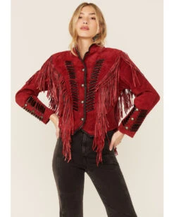 Cripple Creek Women's Beaded Suede Fringe Black Bones Military Jacket 7 Cripple Creek Women's Beaded Suede Fringe Black Bones Military Jacket -Ariat || Wrangler || FREE PEOPLE Sales Store 2000352582 600 P1