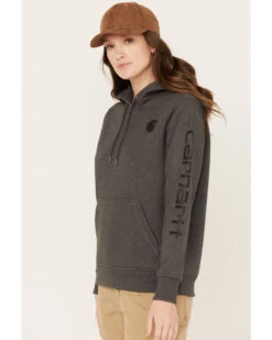 Carhartt Women's Clarksburg Graphic Sleeve Pullover Sweatshirt Hoodie -Ariat || Wrangler || FREE PEOPLE Sales Store 2000352803 001 P1