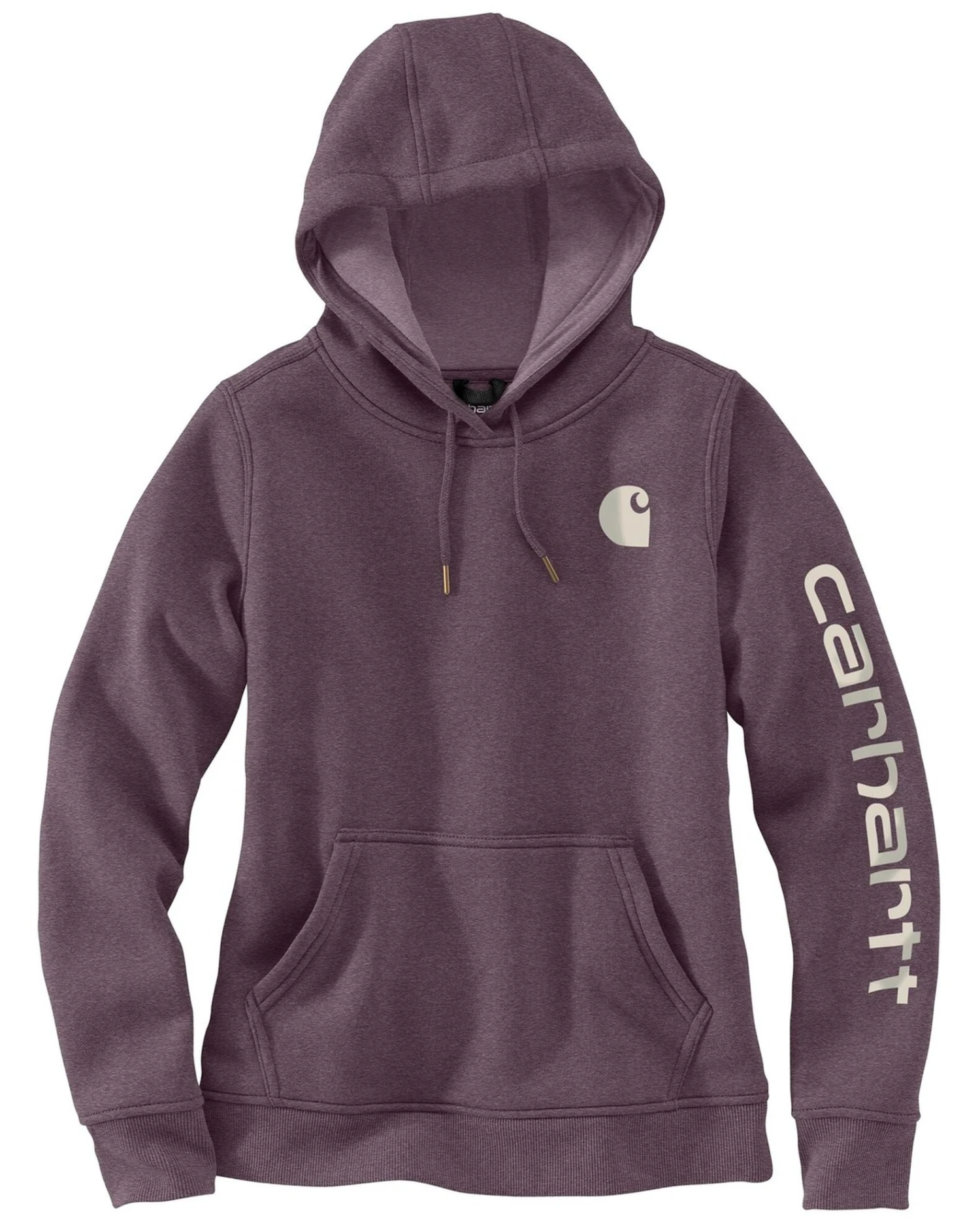 Carhartt Women's Relaxed Fit Heather Logo Sleeve Graphic Work Hoodie 2 Carhartt Women's Relaxed Fit Heather Logo Sleeve Graphic Work Hoodie - Image 2
