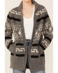 Pendleton Women's Gray Westerley Long Sleeve Cardigan -Ariat || Wrangler || FREE PEOPLE Sales Store 2000354644 020 P2
