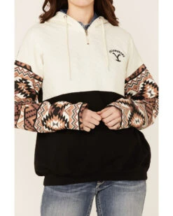 Paramount Network's Yellowstone Women's Mauve Southwestern Sleeve Hoodie Pullover 7 Paramount Network's Yellowstone Women's Mauve Southwestern Sleeve Hoodie Pullover -Ariat || Wrangler || FREE PEOPLE Sales Store 2000356684 661 P2