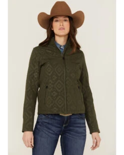 RANK 45 Women's Southwestern Print Softshell Riding Jacket -Ariat || Wrangler || FREE PEOPLE Sales Store 2000358171 341 P1