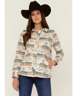RANK 45 Women's Quilted Multicolored Southwestern Shacket -Ariat || Wrangler || FREE PEOPLE Sales Store 2000358411 103 P1