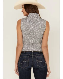 Roper Women's Paisley Print Sleeveless Pearl Snap Western Shirt 7 Roper Women's Paisley Print Sleeveless Pearl Snap Western Shirt -Ariat || Wrangler || FREE PEOPLE Sales Store 2000358899 100 P3