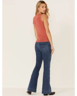 Idyllwind Women's High Risin' Sunset Blues Wash Stretch Trouser Hem Flare Jeans -Ariat || Wrangler || FREE PEOPLE Sales Store 2000358955 414 P4