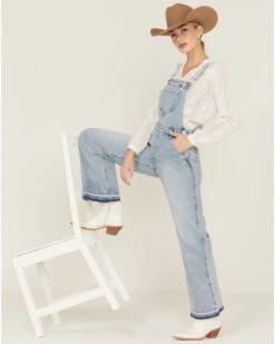 Cleo + Wolf Women's Relaxed Release Hem Denim Overalls -Ariat || Wrangler || FREE PEOPLE Sales Store 2000359509 414 P2