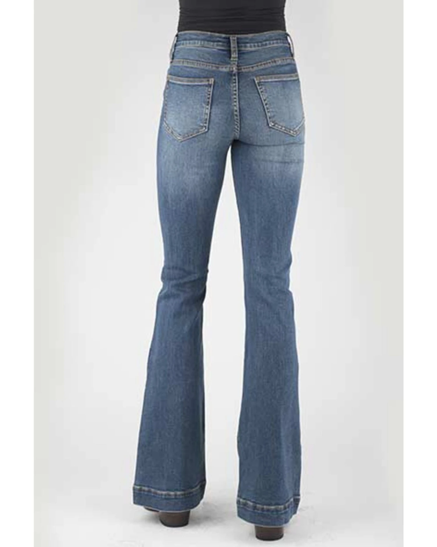 Stetson Women's 921 Light Wash High Rise Plain Pocket Flare Jean 1 Stetson Women's 921 Light Wash High Rise Plain Pocket Flare Jean