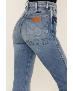 Wrangler X Fender Women's West Ward Medium Wash High Rise Bootcut Jeans 7 Wrangler X Fender Women's West Ward Medium Wash High Rise Bootcut Jeans -Ariat || Wrangler || FREE PEOPLE Sales Store 2000360367 400 P4