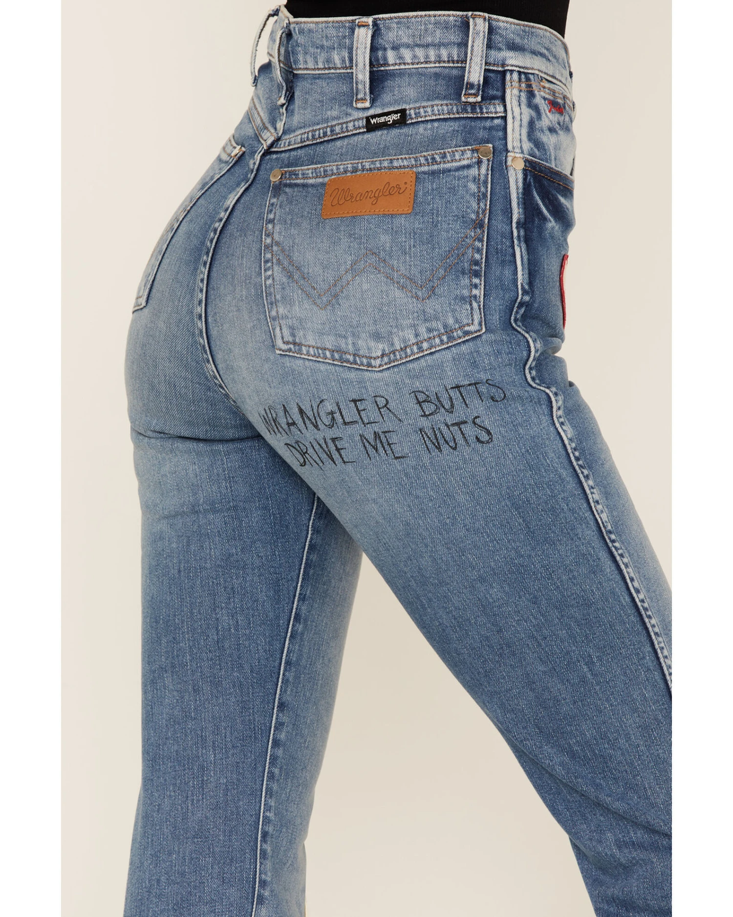 Wrangler X Fender Women's West Ward Medium Wash High Rise Bootcut Jeans 4 Wrangler X Fender Women's West Ward Medium Wash High Rise Bootcut Jeans - Image 4
