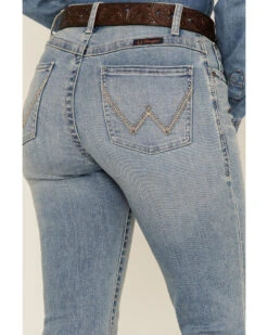 Wrangler Women's Light Wash Mid Willow Ultimate Riding Bootcut Jeans -Ariat || Wrangler || FREE PEOPLE Sales Store 2000360401 400 P4