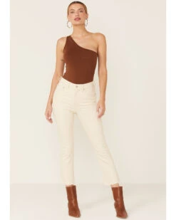 Daze Women's Shy Girl High Rise Ivory Crop Flare Jeans -Ariat || Wrangler || FREE PEOPLE Sales Store 2000360639 101 P1