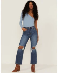 Daze Women's Pleaser High Rise Wide Ankle Jeans -Ariat || Wrangler || FREE PEOPLE Sales Store 2000360642 400 P1