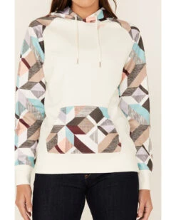 Hooey Women's Modern Colorblock Geo Print Pullover Hooded Sweater -Ariat || Wrangler || FREE PEOPLE Sales Store 2000360944 110 P2