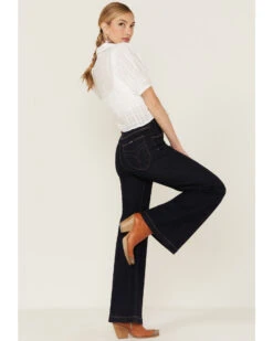 Rolla's Women's Eastcoast Dark Wash High Rise Flare Jeans -Ariat || Wrangler || FREE PEOPLE Sales Store 2000362518 401 P3