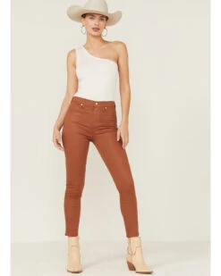 7 For All Mankind Women's Coated Faux Leather Ankle Skinny Jeans -Ariat || Wrangler || FREE PEOPLE Sales Store 2000364281 200 P1