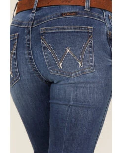 Wrangler Women's Medium Wash Mid Rise Jane Q-Baby Bootcut Ultimate Riding Jeans -Ariat || Wrangler || FREE PEOPLE Sales Store 2000365219 400 P4