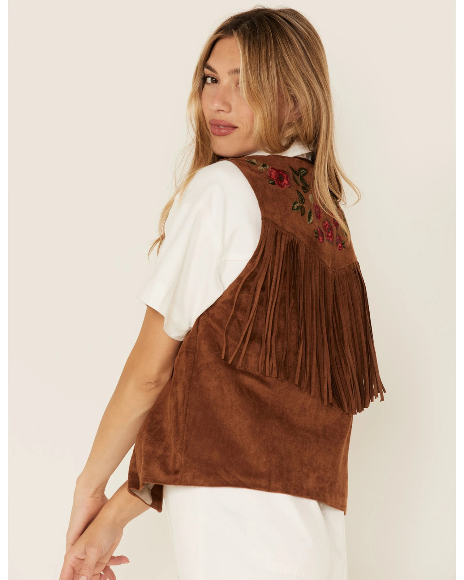 Maggie Sweet Women's Guajira Floral Fringe Vest 2 Maggie Sweet Women's Guajira Floral Fringe Vest - Image 2