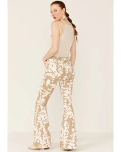 Saints & Hearts Women's Cow Print High Rise Raw Hem Flare Jeans 6 Saints & Hearts Women's Cow Print High Rise Raw Hem Flare Jeans -Ariat || Wrangler || FREE PEOPLE Sales Store 2000367529 251 P3