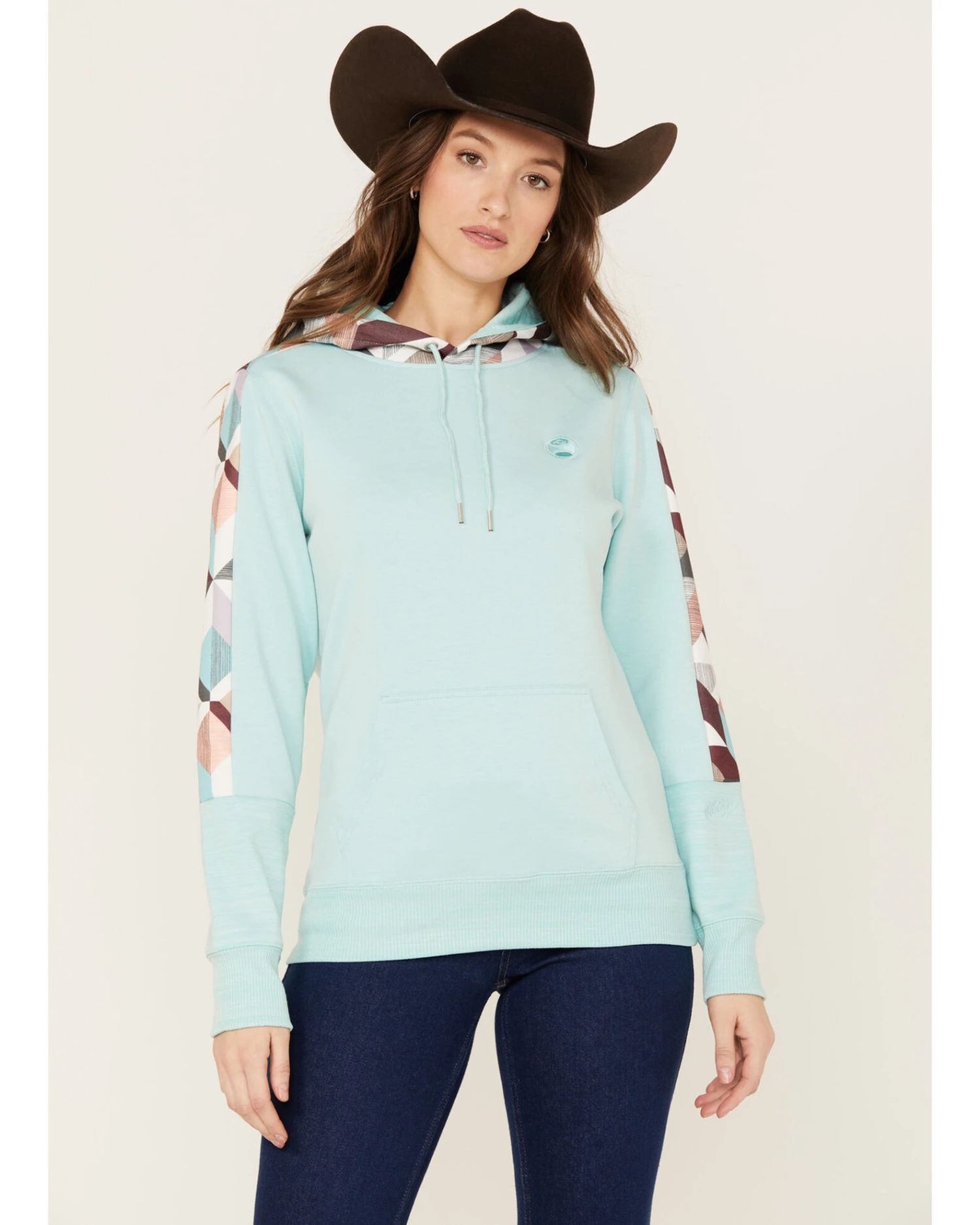 Hooey Women's Southwestern Print Contrast Canyon Hoodie 4 Hooey Women's Southwestern Print Contrast Canyon Hoodie - Image 4