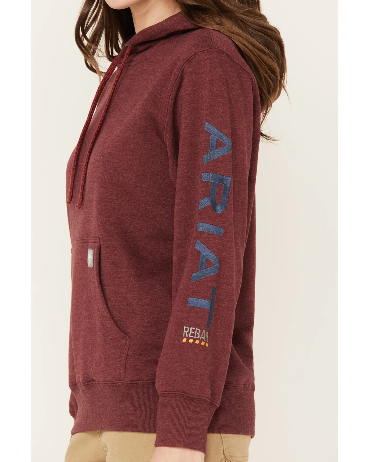 Ariat Women's Rebar Logo Sleeve Graphic Work Hooded Sweatshirt 2 Ariat Women's Rebar Logo Sleeve Graphic Work Hooded Sweatshirt - Image 2