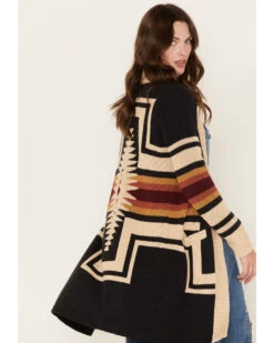 Pendleton Women's Harding Striped Vibrant Pattern Knit Cardigan Sweater