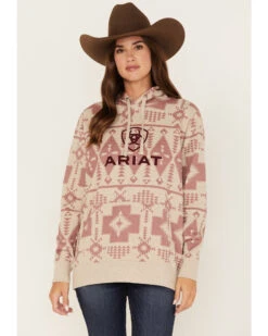 Ariat Women's Southwestern Print Logo Graphic Hoodie -Ariat || Wrangler || FREE PEOPLE Sales Store 2000374278 280 P1