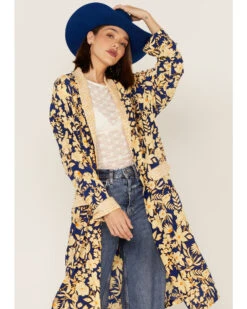 Free People Women's Wild Nights Floral Print Long Sleeve Kimono Duster 6 Free People Women's Wild Nights Floral Print Long Sleeve Kimono Duster -Ariat || Wrangler || FREE PEOPLE Sales Store 2000374745 400 P2
