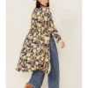 Free People Women's Wild Nights Floral Print Long Sleeve Kimono Duster