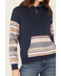 RANK 45 Women's Stripe Contrast Hooded Pullover -Ariat || Wrangler || FREE PEOPLE Sales Store 2000374967 410 P3