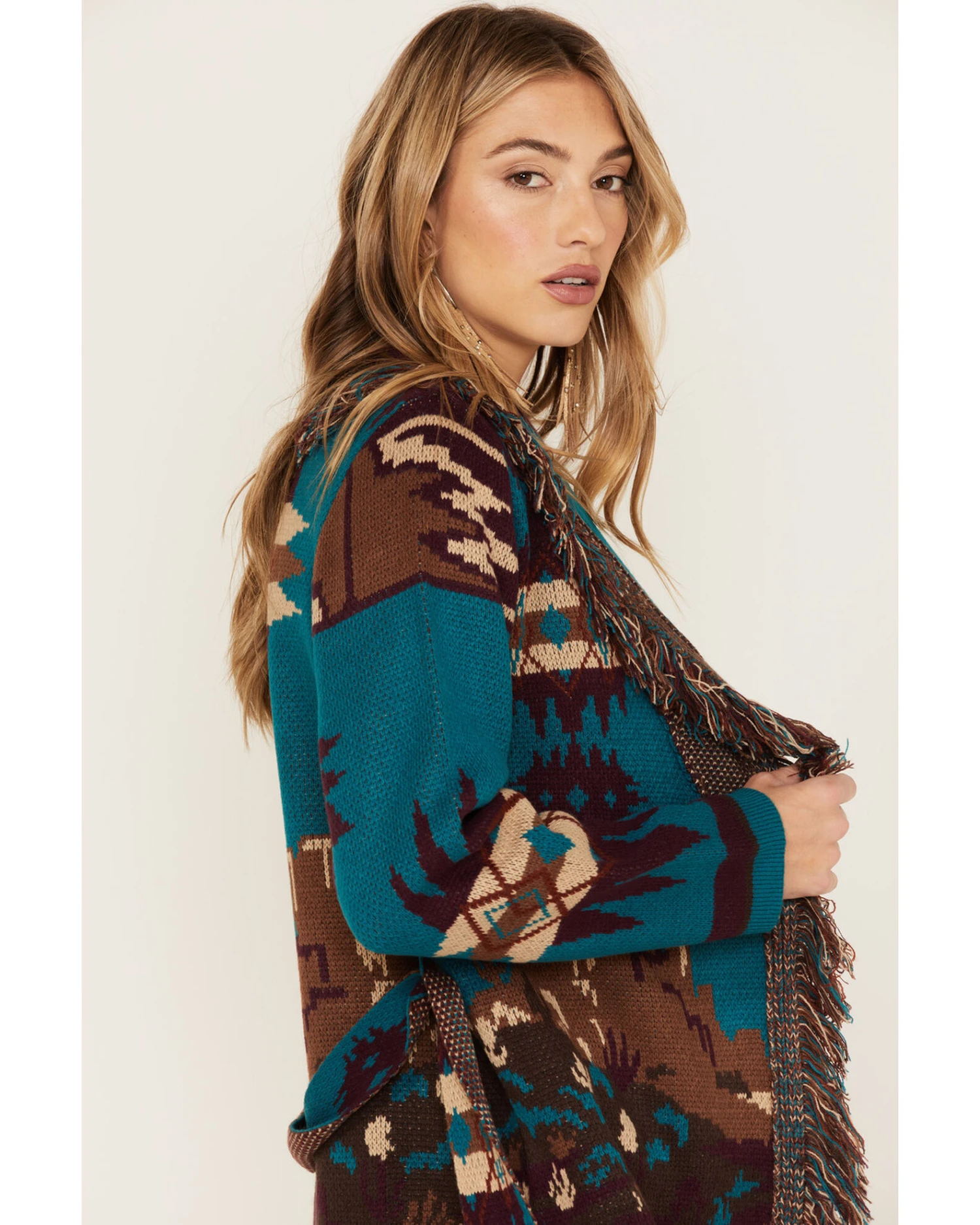 Idyllwind Women's River Run Southwestern Print Belted Cardigan 1 Idyllwind Women's River Run Southwestern Print Belted Cardigan