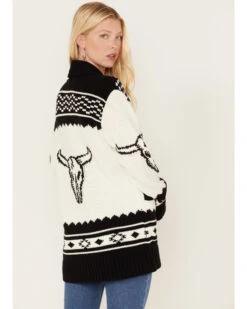 Idyllwind Women's Steer Head Knit Boyfriend Cardigan -Ariat || Wrangler || FREE PEOPLE Sales Store 2000375313 001 P4