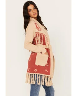 Idyllwind Women's Western Conversational Print Fringe Cardigan -Ariat || Wrangler || FREE PEOPLE Sales Store 2000375739 213 P2