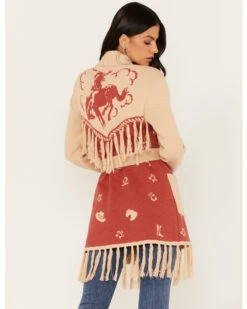 Idyllwind Women's Western Conversational Print Fringe Cardigan -Ariat || Wrangler || FREE PEOPLE Sales Store 2000375739 213 P4