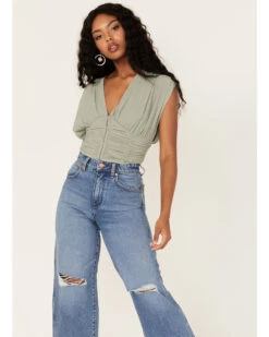 Free People Women's Aria Ruched Corset Crop Top 6 Free People Women's Aria Ruched Corset Crop Top -Ariat || Wrangler || FREE PEOPLE Sales Store 2000378055 341 P2