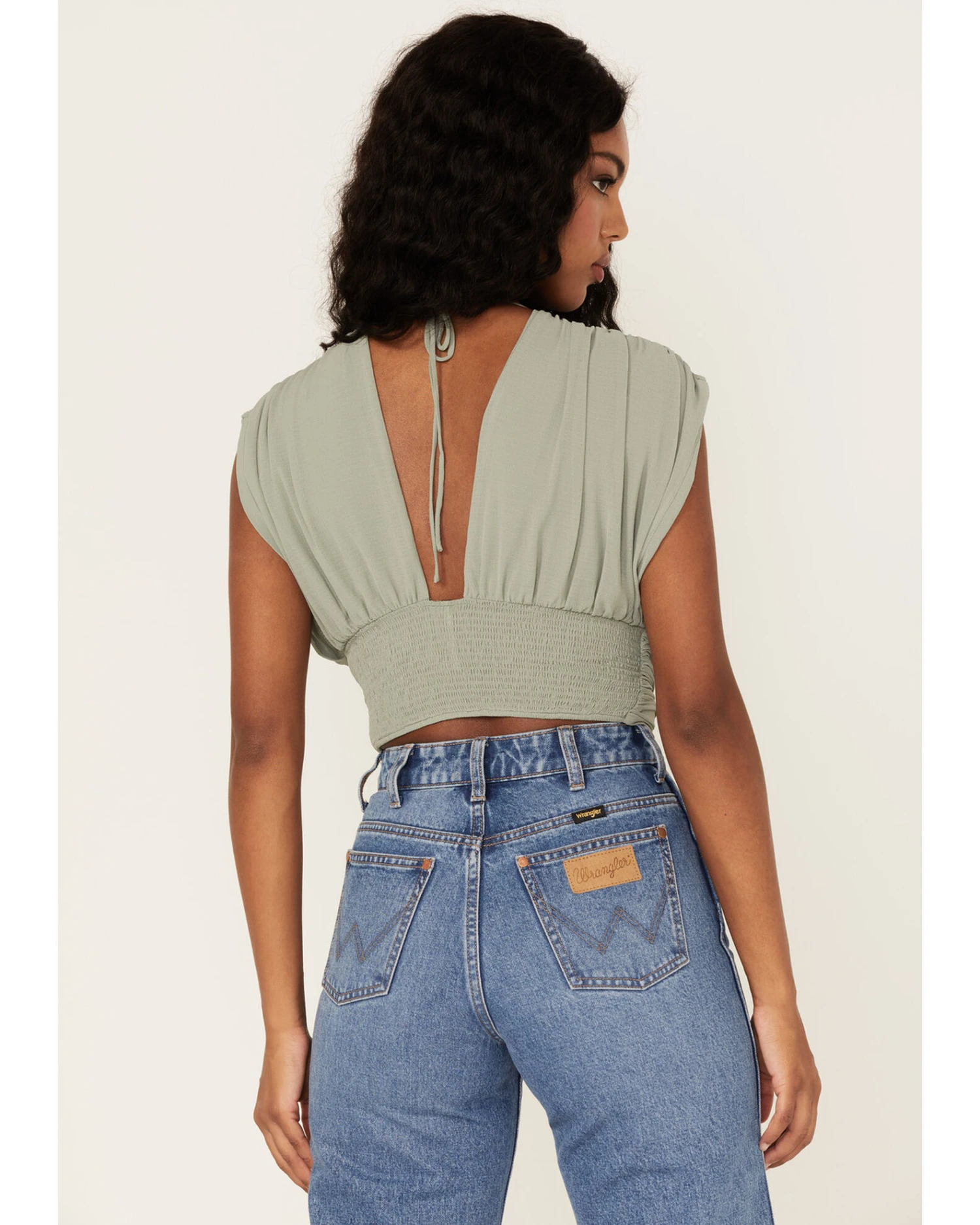 Free People Women's Aria Ruched Corset Crop Top 1 Free People Women's Aria Ruched Corset Crop Top
