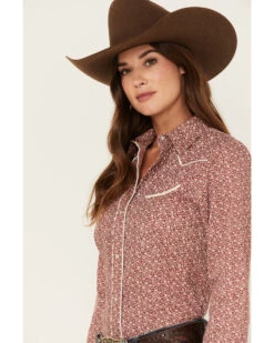 Roper Women's Ditsy Floral Print Long Sleeve Pearl Snap Retro Western Shirt -Ariat || Wrangler || FREE PEOPLE Sales Store 2000378232 600 P2