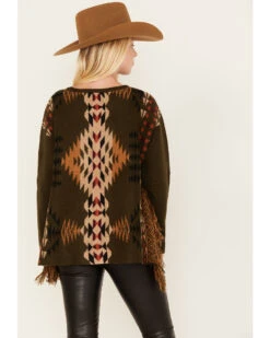 Cotton & Rye Women's Southwestern Print Knit Sweater -Ariat || Wrangler || FREE PEOPLE Sales Store 2000378263 341 P4