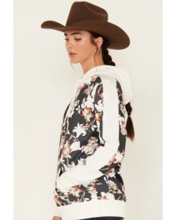 Hooey Women's Contrast Floral Print Hoodie -Ariat || Wrangler || FREE PEOPLE Sales Store 2000378785 001 P2