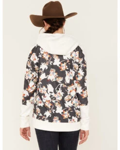 Hooey Women's Contrast Floral Print Hoodie -Ariat || Wrangler || FREE PEOPLE Sales Store 2000378785 001 P4