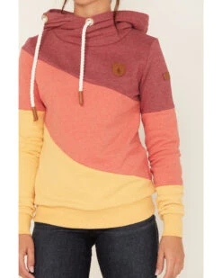 Wanakome Women's Selene Color Block Cowl Neck Hoodie