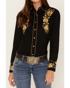 Rockmount Ranchwear Women's Cascading Embroidered Floral Print Long Sleeve Western Shirt 6 Rockmount Ranchwear Women's Cascading Embroidered Floral Print Long Sleeve Western Shirt -Ariat || Wrangler || FREE PEOPLE Sales Store 2000379517 001 P3