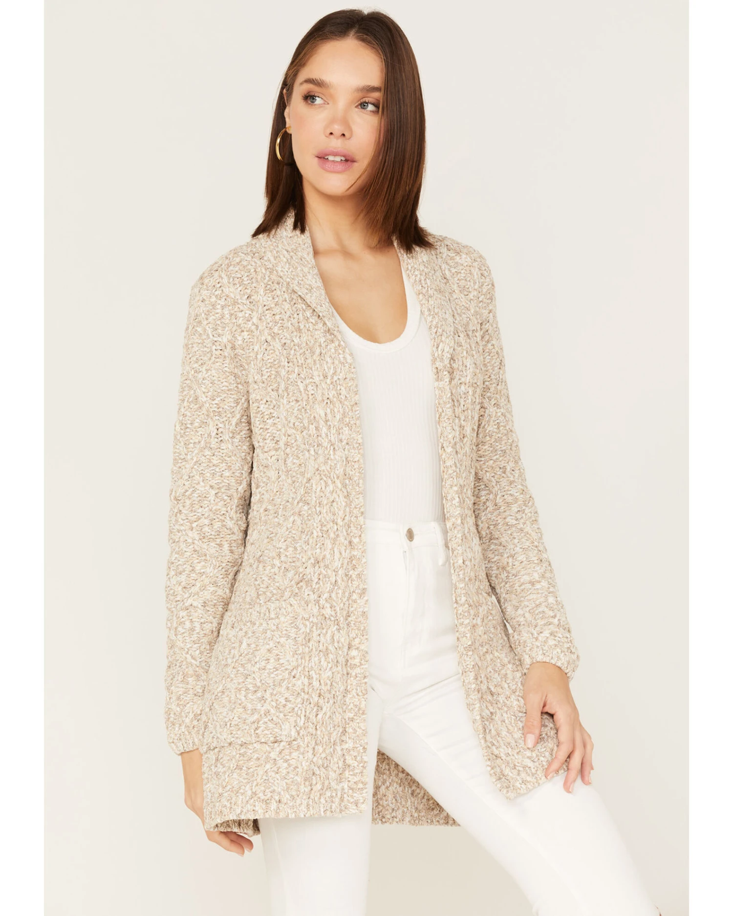 Shyanne Women's Tie Front Knit Cardigan 3 Shyanne Women's Tie Front Knit Cardigan - Image 3