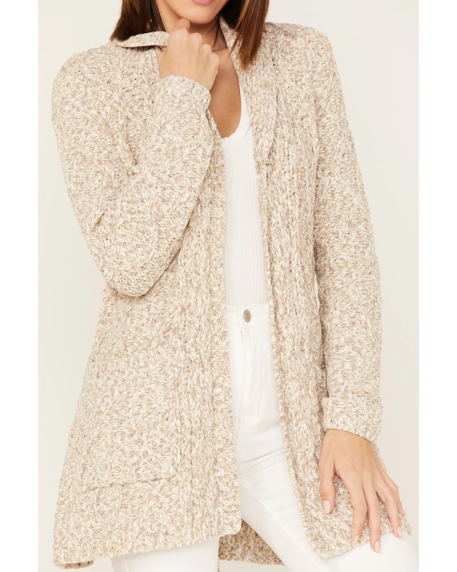 Shyanne Women's Tie Front Knit Cardigan 2 Shyanne Women's Tie Front Knit Cardigan - Image 2