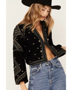 Shyanne Women's Velvet Beaded Jacket -Ariat || Wrangler || FREE PEOPLE Sales Store 2000380654 001 P2