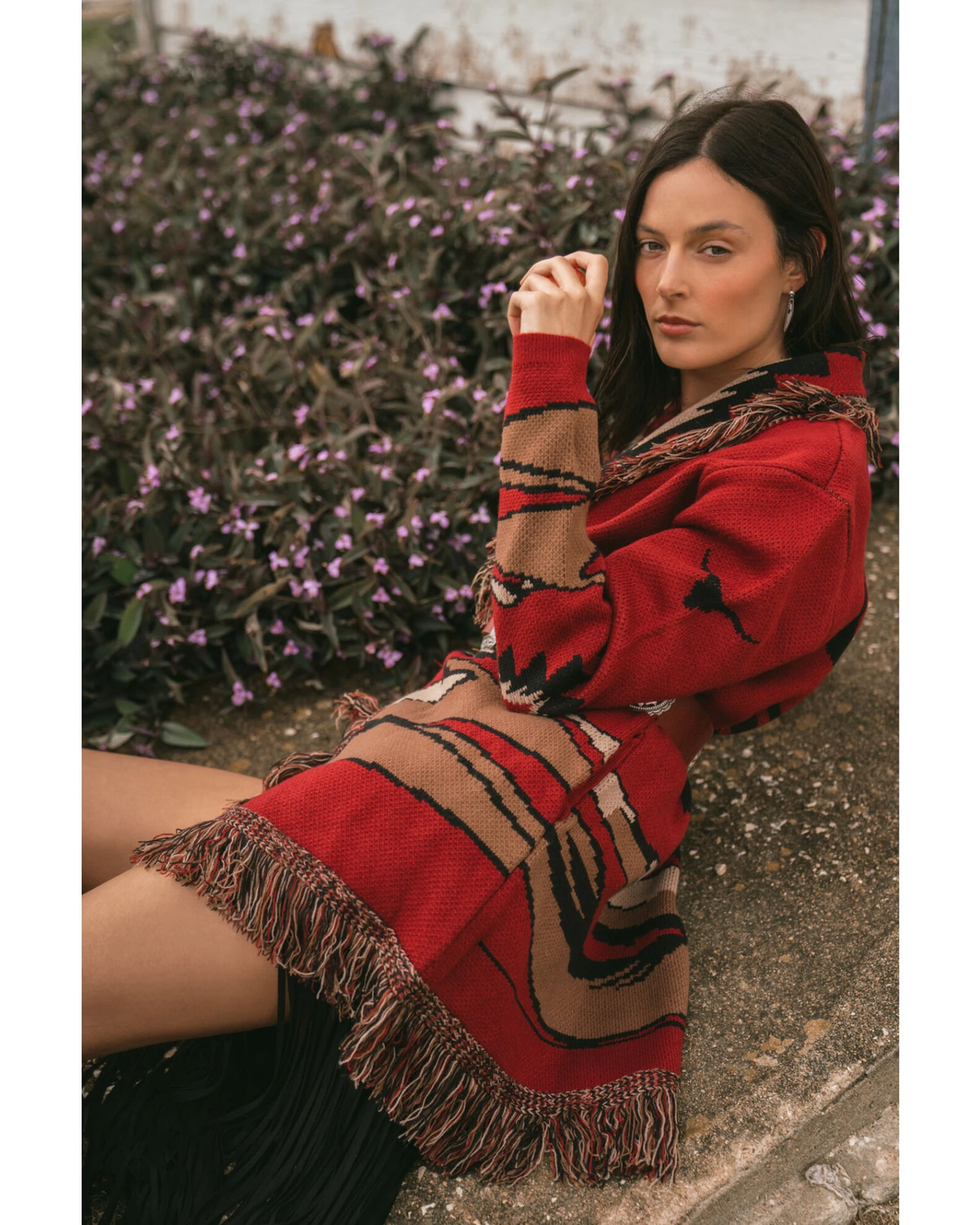 Idyllwind Women's Savannah Southwest Fringe Cardigan 2 Idyllwind Women's Savannah Southwest Fringe Cardigan - Image 2