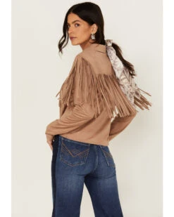 Idyllwind Women's Fate Tie-Front Faux Suede Fringe Shirt 7 Idyllwind Women's Fate Tie-Front Faux Suede Fringe Shirt -Ariat || Wrangler || FREE PEOPLE Sales Store 2000380691 280 P4