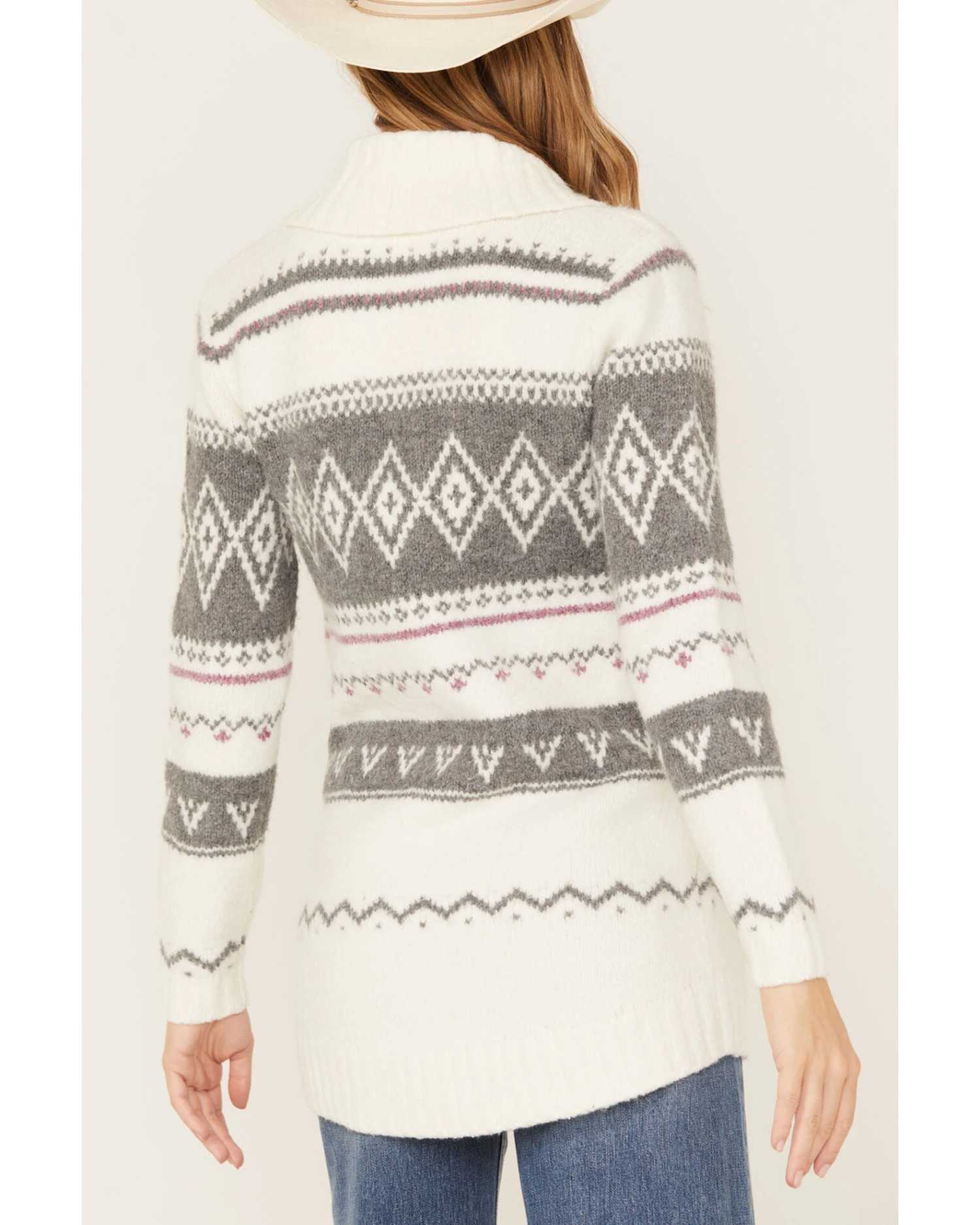 Cleo + Wolf Women's Fairisle Cardigan 2 Cleo + Wolf Women's Fairisle Cardigan - Image 2