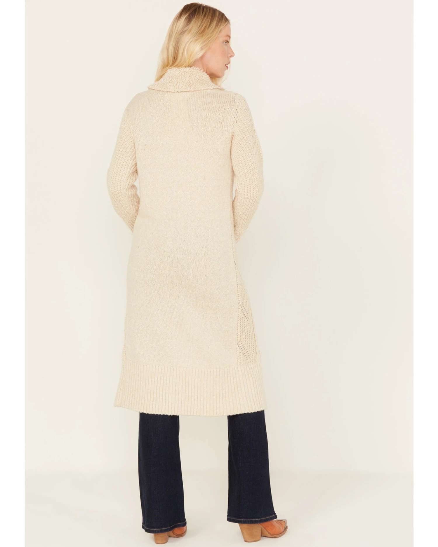 Cleo + Wolf Women's Boucle & Cable Knit Duster 3 Cleo + Wolf Women's Boucle & Cable Knit Duster - Image 3